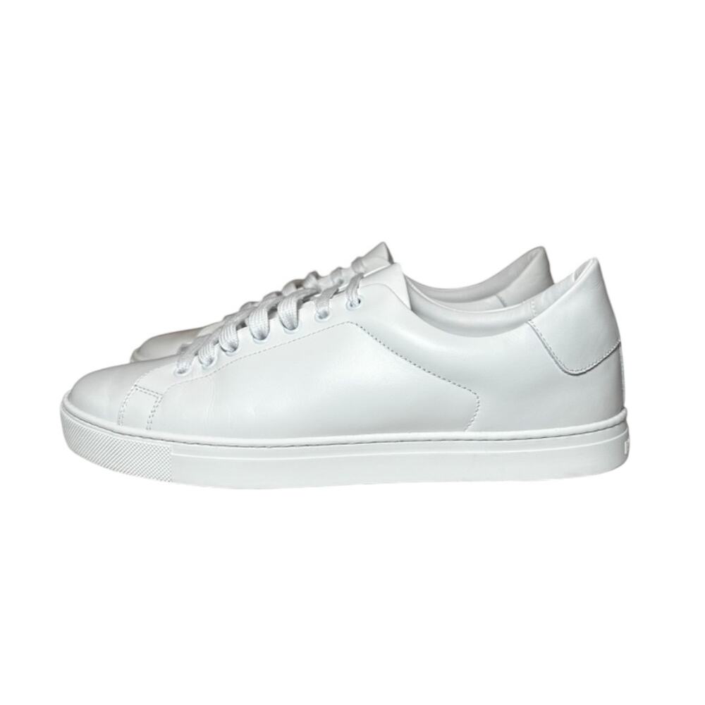Burberry Men's White Leather Logo Low Top Designer Sneakers Shoes Size 41.5 - Picture 3 of 10